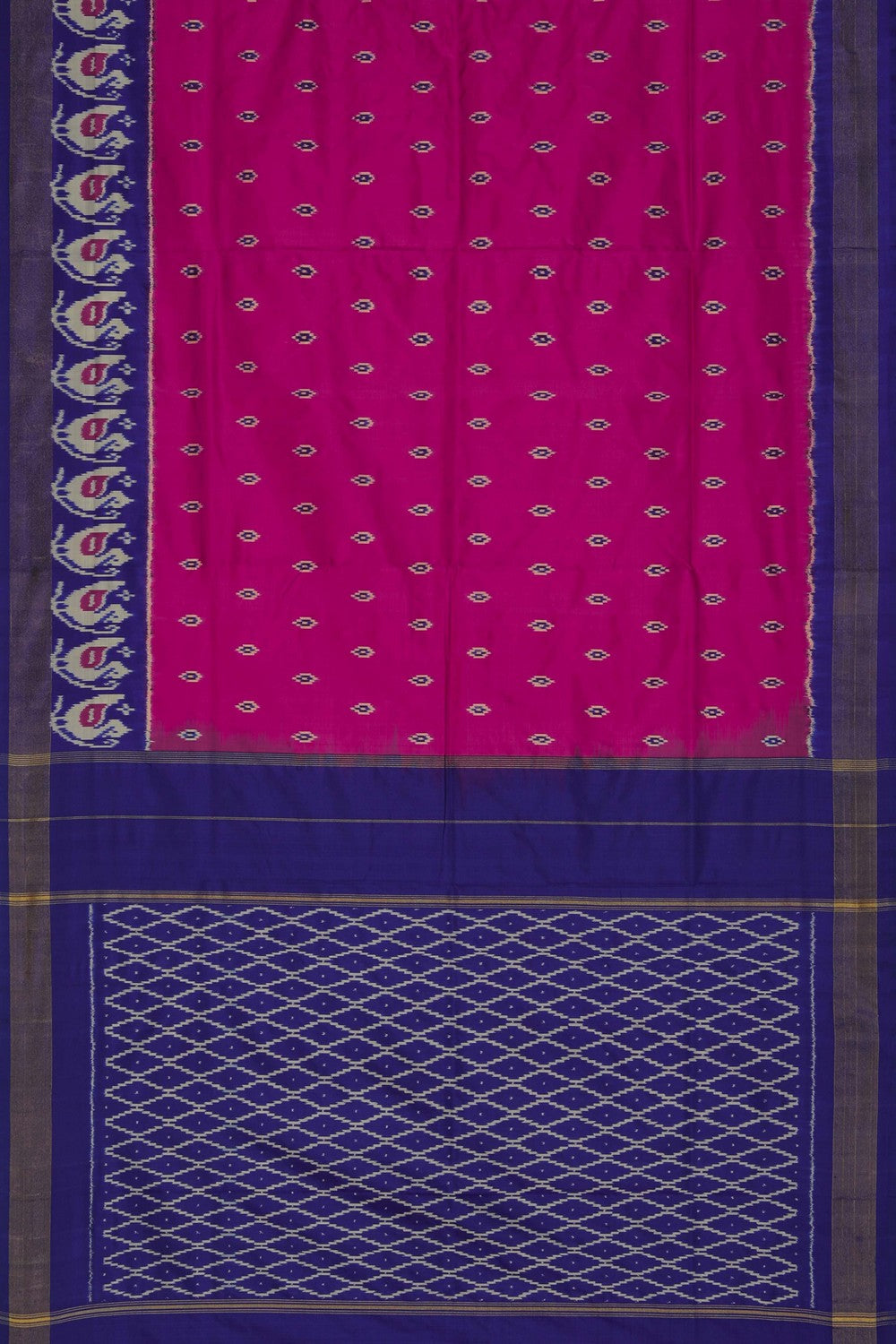 Image of Pochampally Ikat Silk Pink Saree